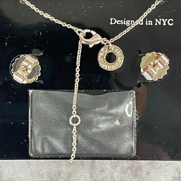 Kenneth Jay Lane Necklace and Earrings in Rose Gold CZ Jewelry Set NEW! - Picture 6 of 14